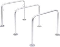Anlehnb&uuml;gel WSM, 2-seitig, B 1000 x T 48 x H 800 mm, Stahl verzinkt, zum...