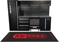 KS-Tools KS Tools Werkstattsystem Edelstahl/MDF, LED, 4x Schuko + USB-A/C,