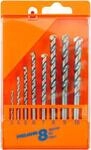Steinbohrer-Set Projahn, 8 Bohrer, je 1 x &Oslash; 3-10 mm, f&uuml;r Maschinen mit