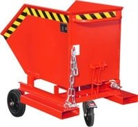Sp&auml;ne-Kippbeh&auml;lter Bauer SKW-ET 250, Stahl, rot, B 1115 x T 820 x H 990 mm, 250 l,