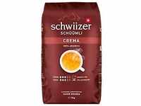 Delica Bohnenkaffee Schwiizer Schüümli Crema, 100 % Arabica Röstkaffee,