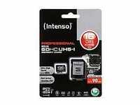 Intenso - Flash-Speicherkarte (microSDHC/SD-Adapter inbegriffen) - 16 GB - UHS Class