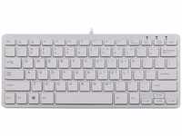 R-Go Tools R-Go Compact Tastatur, QWERTY (US), weiß, drahtgebundenen - Tastatur -