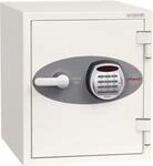 Feuerschutzschrank FS 1282 E, Elektronikschloss, Stahl, signalwei&szlig; RAL 9003