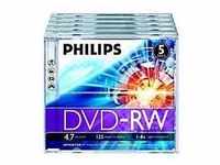 Philips DN4S4J05F - 5 x DVD-RW - 4.7 GB (120 Min.) 1x - 4x - Jewel Case...