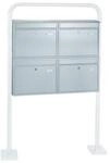 Rottner Briefkastenanlage, mit 4 Briefk&auml;sten, ohne St&auml;nder, H 635 x B 720 x T 125