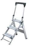 Munk Klapptreppe, Aluminium, stabiler Doppelholm, rutschfeste Kunststoffschuhe,