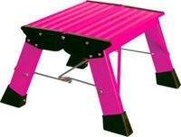 Klapptritt Treppy, 1 Stufe, pink