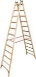 Sprossen-Doppelleiter, Holz, 2 x 12 Sprossen