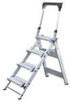 Munk Klapptreppe, Aluminium, stabiler Doppelholm, rutschfeste Kunststoffschuhe,