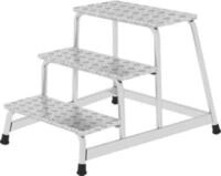 Munk Arbeitspodest, Aluminium, verschwei&szlig;te Rohrkonstruktion, Warzenblechstufen,