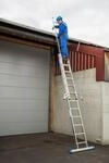 Alu-Schiebeleiter Stabilo, 2teilig, 2 x 12 Sprossen, mit Traverse und Trigon-Traverse