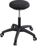 Drehhocker ASSISTENT, mit Rollen, Sitz Stoff