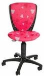 Topstar Kinderdrehstuhl Scool 3 Herzchen, ohne Armlehnen, Muldensitz, pink/schwarz