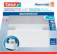 tesa Powerstrips Korb-Regal Zoom, mit Edelstahlleiste, belastbar bis max. 3 kg