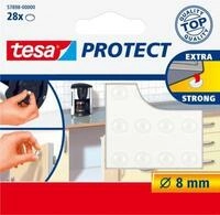 tesa&reg; Rutschstopper Protect&reg;, rund, selbstklebend, l&auml;rmd&auml;mpfend, &Oslash; 8 mm,