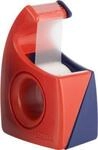 TESA Klebefilm-Handabroller Easy Cut, 10 m x 19 mm, rot/blau