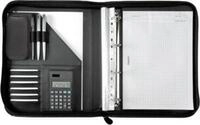 Alassio Ringbuchmappe Riccione, DIN A4, FINEtouch-Lederimitat, mit Rechner,
