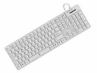 KeySonic KSK-8030 IN - Tastatur - USB - QWERTZ - Schweiz - Schwarz, weiß