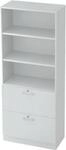 H&auml;ngeregistraturschrank JENA, 5 OH, B 800 mm, 2 Schubladen, abschlie&szlig;bar, lichtgrau