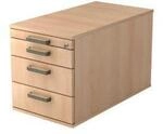 Rollcontainer TOPAS LINE, 3 Sch&uuml;be, 1 Utensilienauszug, abschlie&szlig;bar,
