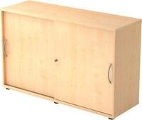 Schiebet&uuml;renschrank TARA, 2 Ordnerh&ouml;hen, B 1200 x T 400 x H 748 mm, abschlie&szlig;- &