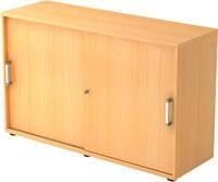 Schiebet&uuml;renschrank TARVIS, 2 Ordnerh&ouml;hen, B 1200 x T 400 x H 748 mm, abschlie&szlig;- &