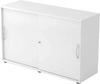 Schiebet&uuml;renschrank TARA, 2 Ordnerh&ouml;hen, B 1200 x T 400 x H 748 mm, abschlie&szlig;- &