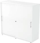 Schiebet&uuml;renschrank, 3 OH, B 1200 x T 400 x H 1100 mm, wei&szlig;/wei&szlig;