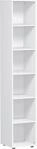 Regal, 6 Ordnerh&ouml;hen, 5 B&ouml;den, B 400 x T 400 x H 2160 mm, wei&szlig; 106170