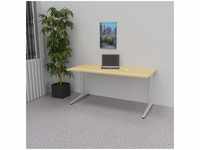 Schreibtisch TARA, C-Fuß, Rechteck, B 1600 x T 800 x H 720 mm, Ahorn-Dekor