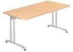 Schreibtisch TARA, C-Fu&szlig;, Rechteck, B 1600 x T 800 x H 720 mm, Ahorn-Dekor