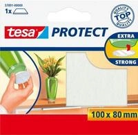 tesa&reg; Filzgleiter Protect&reg;, rechteckig, selbstklebend, L 80 x B 100 mm, wei&szlig;, 1