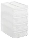 Schubladenbox Rotho SYSTEMIX TOWER XS, 4 geschlossene Sch&uuml;be im Format A6,