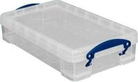 Transportbox Really Useful Box, Volumen 4 l, L 395 x B 255 x H 85 mm, stapelbar, mit
