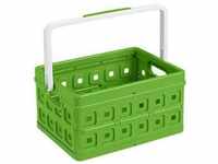 Sunware Klappbox Square, Inhalt 24 Liter, mit Griff, grün/weiß