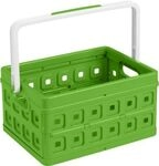 Sunware Klappbox Square, Inhalt 24 Liter, mit Griff, gr&uuml;n/wei&szlig;