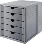 Schubladenbox SYSTEMBOX KARMA, 5 geschlossene Schubladen, DIN A4, leichtlaufend, B