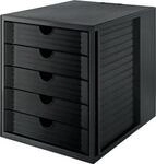 Schubladenbox SYSTEMBOX KARMA, 5 geschlossene Schubladen, DIN A4, leichtlaufend, B