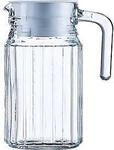 Arcoroc QUADRO Krug 0,5 L, Glas mit wei&szlig;em Kunststoffdeckel, 157 x 85 mm,