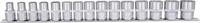 1/2" 12-kant-Stecknuss-Satz, 15-tlg, 10-24mm