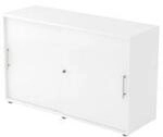 Schiebet&uuml;renschrank, 2 OH, B 1200 x T 400 x H 748 mm, wei&szlig;/wei&szlig;