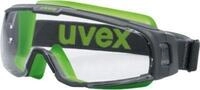 Schutzbrille Uvex u-sonic, EN 166, EN 170, Polycarbonat klar, Rahmen grau/lime, UV