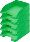 LEITZ&reg; Ablagekorb Standard 5227, Kunststoff, 5 St&uuml;ck, gr&uuml;n