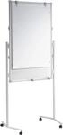 MAUL Moderationstafel Pro, B 750 x H 1200 mm, Textil/Whiteboard, blau/wei&szlig;