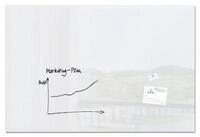 Sigel Glas-Whiteboard Artverum, gl&auml;nzend, super-wei&szlig;, magnethaftend, 1800 x 1200 mm