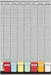 FRANKEN T-Kartentafel 7-Tage Wochenplaner, 47,4 x 78 cm, 7 Tr&auml;ger + 1 Index, 35
