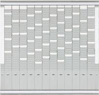 FRANKEN T-Kartentafel Jahresplaner, 81,9 x 78 cm, 12 Tr&auml;ger + 2 Index, 35 Schlitze,