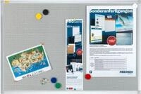 Franken Pinnwandtafel Pin'n'Mag X-tra!Line, Textil + Metallgitter, Aluminiumrahmen,