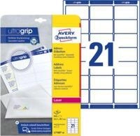 Avery Zweckform Adressetiketten L7160-40, mit ultragrip, geeignet f&uuml;r Laserdrucker,